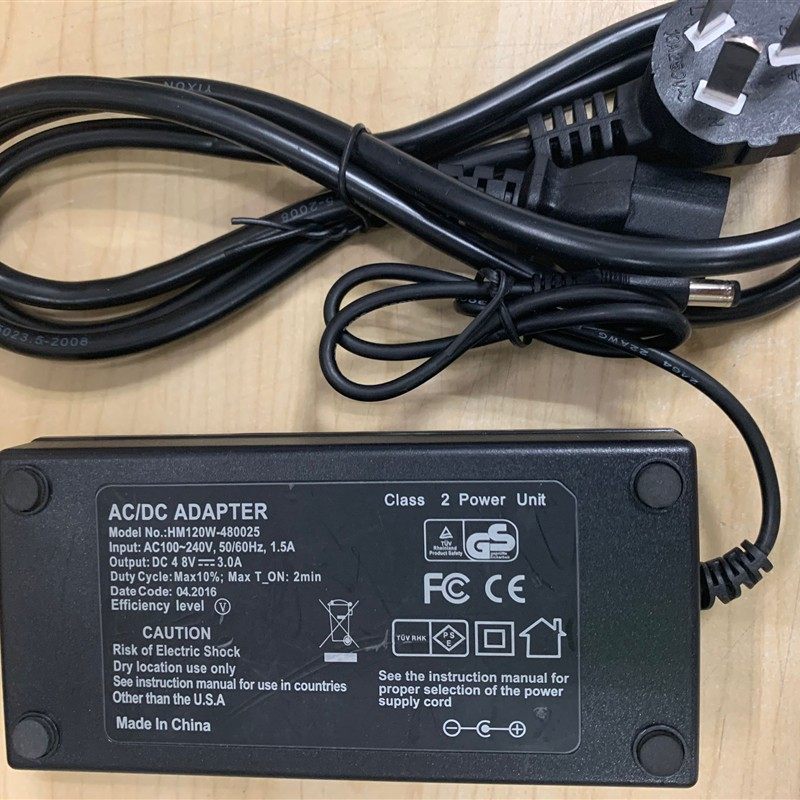 ACDC ADAPTER POE交换机电源适配器线HM120W-480025充电器线48V3A