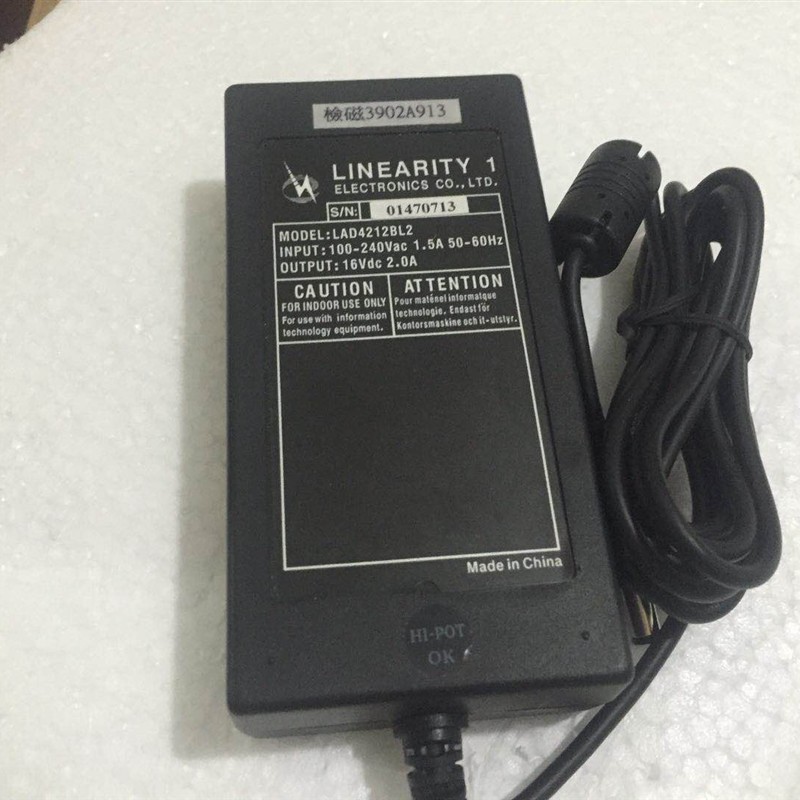 LINEARITY 原装16V2A电源适配器 充电器电源线  LAD4212BL2充电器
