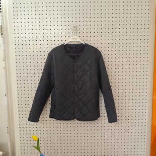 香蜜闺秀25428001新款 加绒羊毛气绒圆领开扣单件上衣 男士