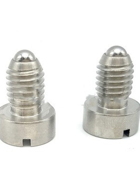 不锈钢盖型一字槽螺纹销小型球头柱塞 圆头波珠螺丝PBSHS-4/5-M12