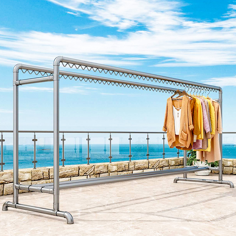 户外阳台楼顶防风晾衣架