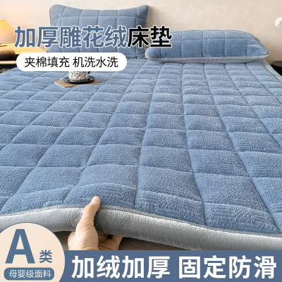 加厚牛奶绒床垫冬季保暖床褥垫被