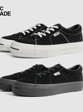 TCMADE xBroshood联名 开口笑翻毛牛皮帆布鞋日系厚底休闲硫化鞋