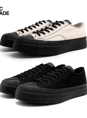 TCMADE 005全黑武士 硫化高密帆布鞋 日系厚底增高低帮鞋男女同款