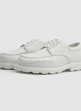 TCMADE X STA NASA 极简主义白色牛皮袋鼠鞋穆勒系带休闲鞋厚底鞋