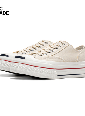 TCMADE 023 开口笑厚底帆布鞋 复古日系低帮 增高硫化小白鞋