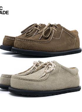 TCMADE 905 秋冬牛皮翻毛方头袋鼠鞋时尚复古穆勒乐福 厚底男女鞋
