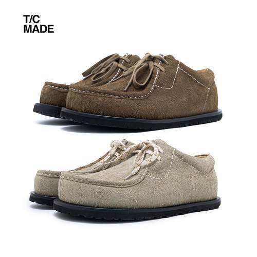 TCMADE翻毛皮方头袋鼠鞋厚底鞋