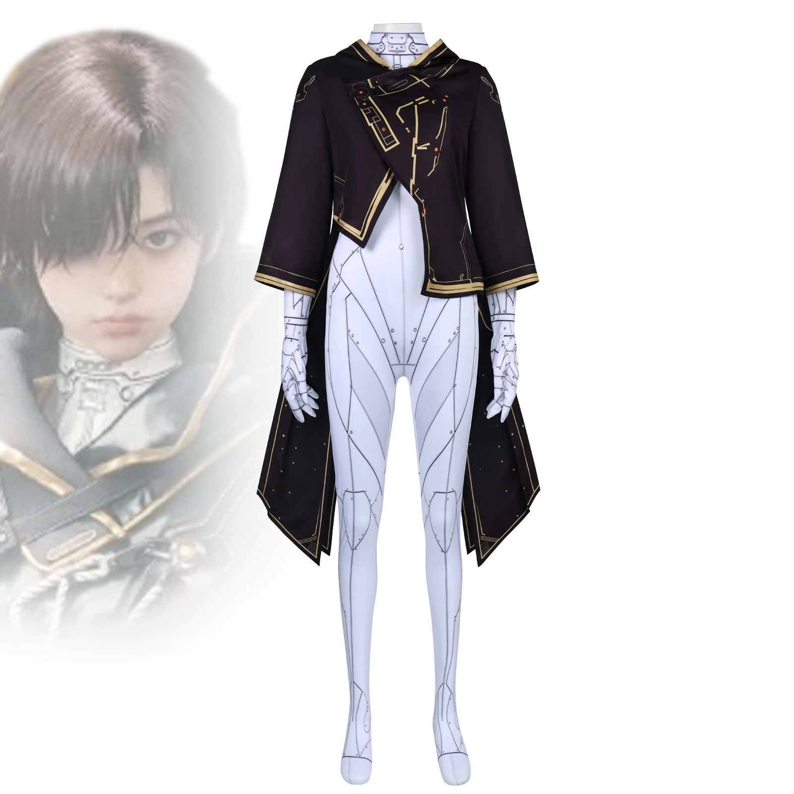 剑星血雨伊薇cos服全套游戏同款Evie连帽斗篷紧身连体衣角色扮演