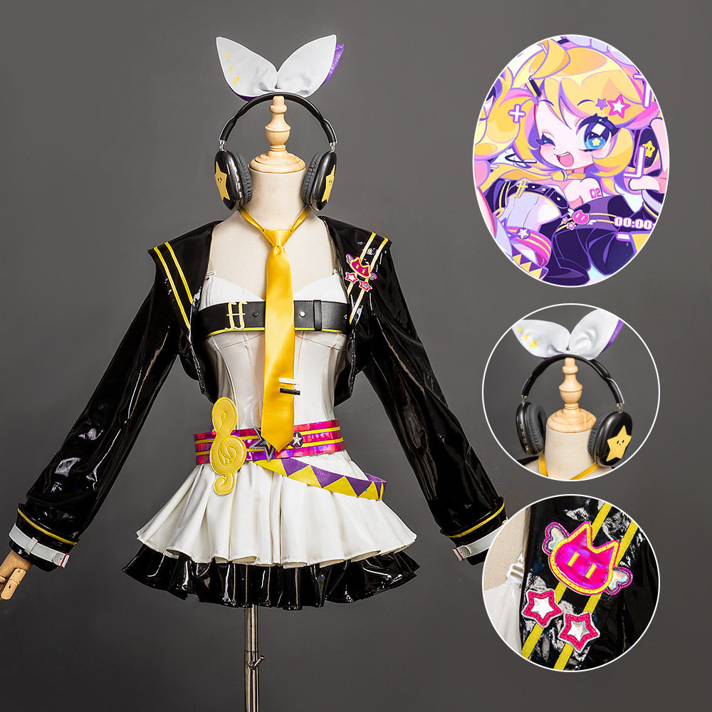 点雅 镜音双子cos 喵斯快跑联动镜音连镜音铃cosplay游戏动漫服