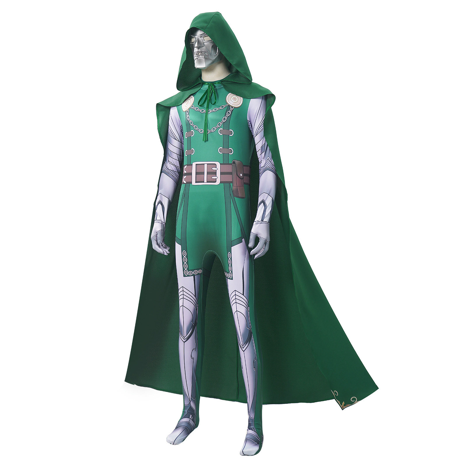 复仇者联盟5毁灭博士cos服绿披风银甲紧身衣套装万圣节服装新品
