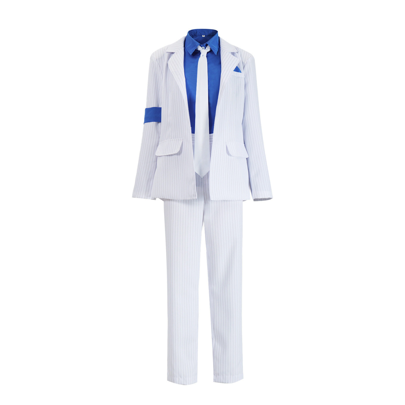 迈克尔杰克逊SmoothCriminal同款cos服白色条纹西装万圣节服装