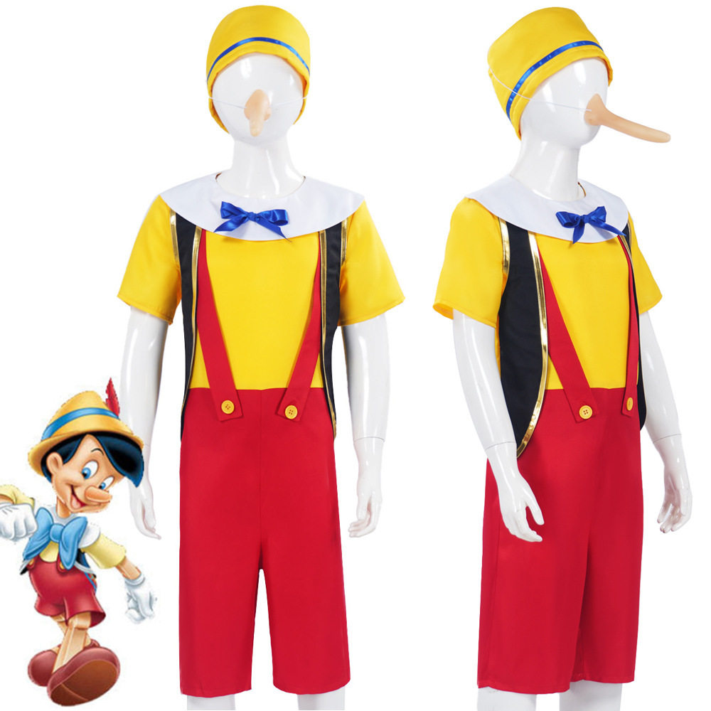 匹诺曹cos服长鼻子皮诺曹木偶奇遇记儿童演出服cosplay匹诺曹跨境图片
