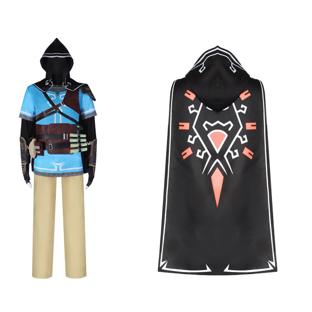 动漫塞尔达传说王国之泪二次元cos服林克上衣披风万圣节漫展服图片