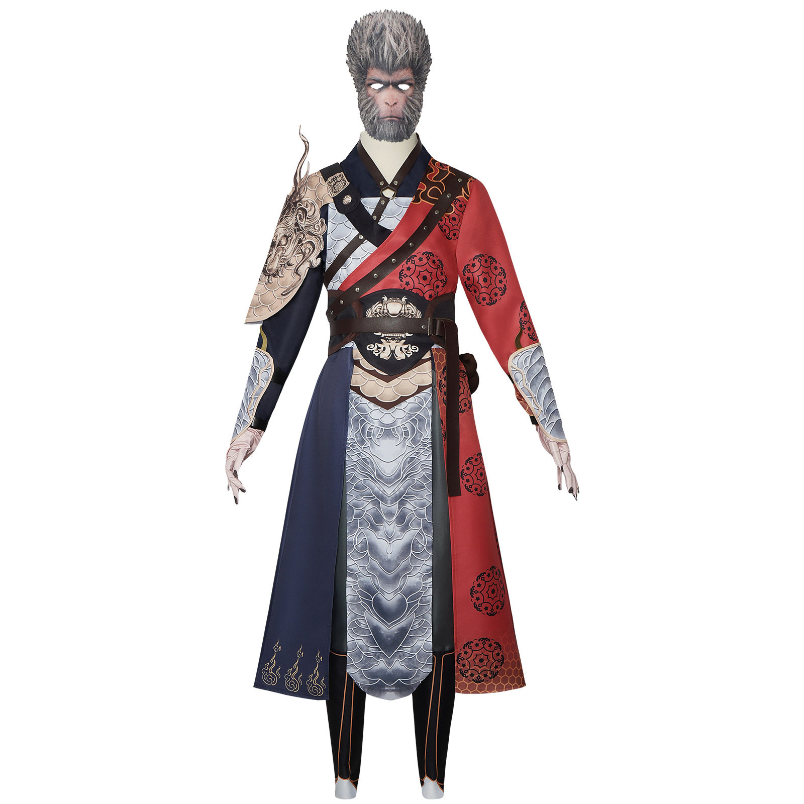 黑神话悟空cos服成人儿童齐天大圣悟空红白款cosplay游戏扮演服图片