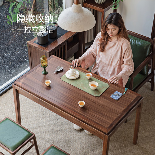 观见2026新款小户型家用阳台实木茶桌泡茶台茶几小型单人桌新中式