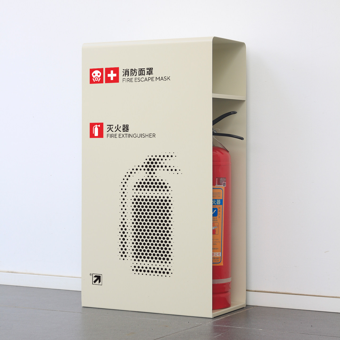 消防箱灭火器收纳柜立式金属应急物资柜安全防护箱图片