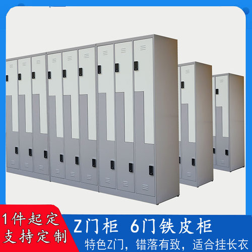 广东厂家出口国外铁皮柜员工更衣柜储物柜Z门柜铁皮更衣柜