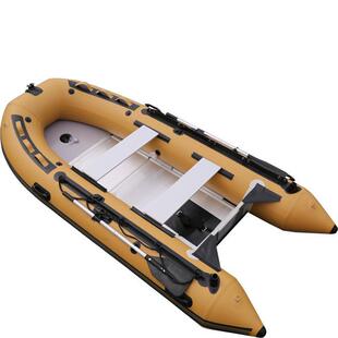 海迈3.6米进口PVC充气橡皮艇 加厚耐磨充气钓鱼船 铝合金地板船