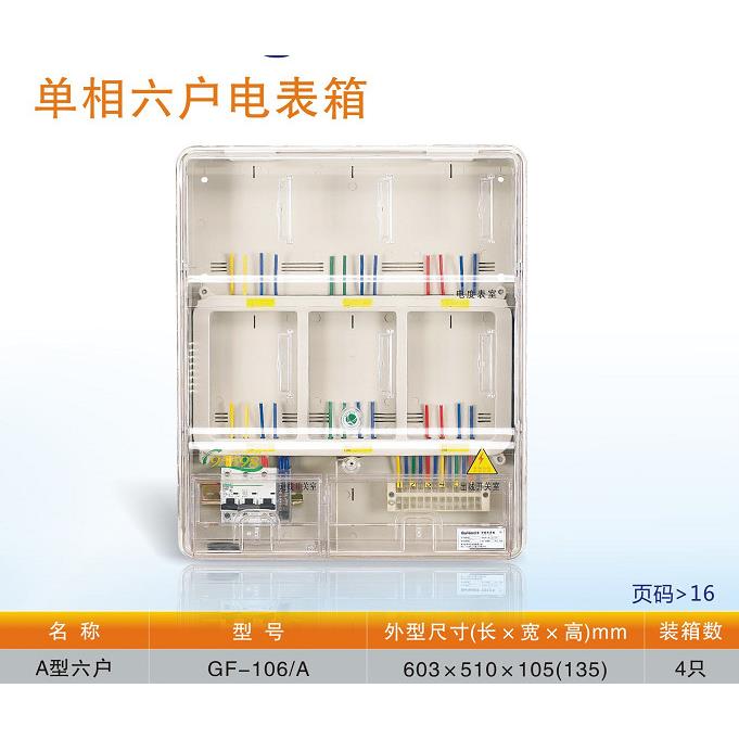 AAAA威斯康国网透明电表箱3-4MM 单相透明表箱2-4-6-8位 上下结构
