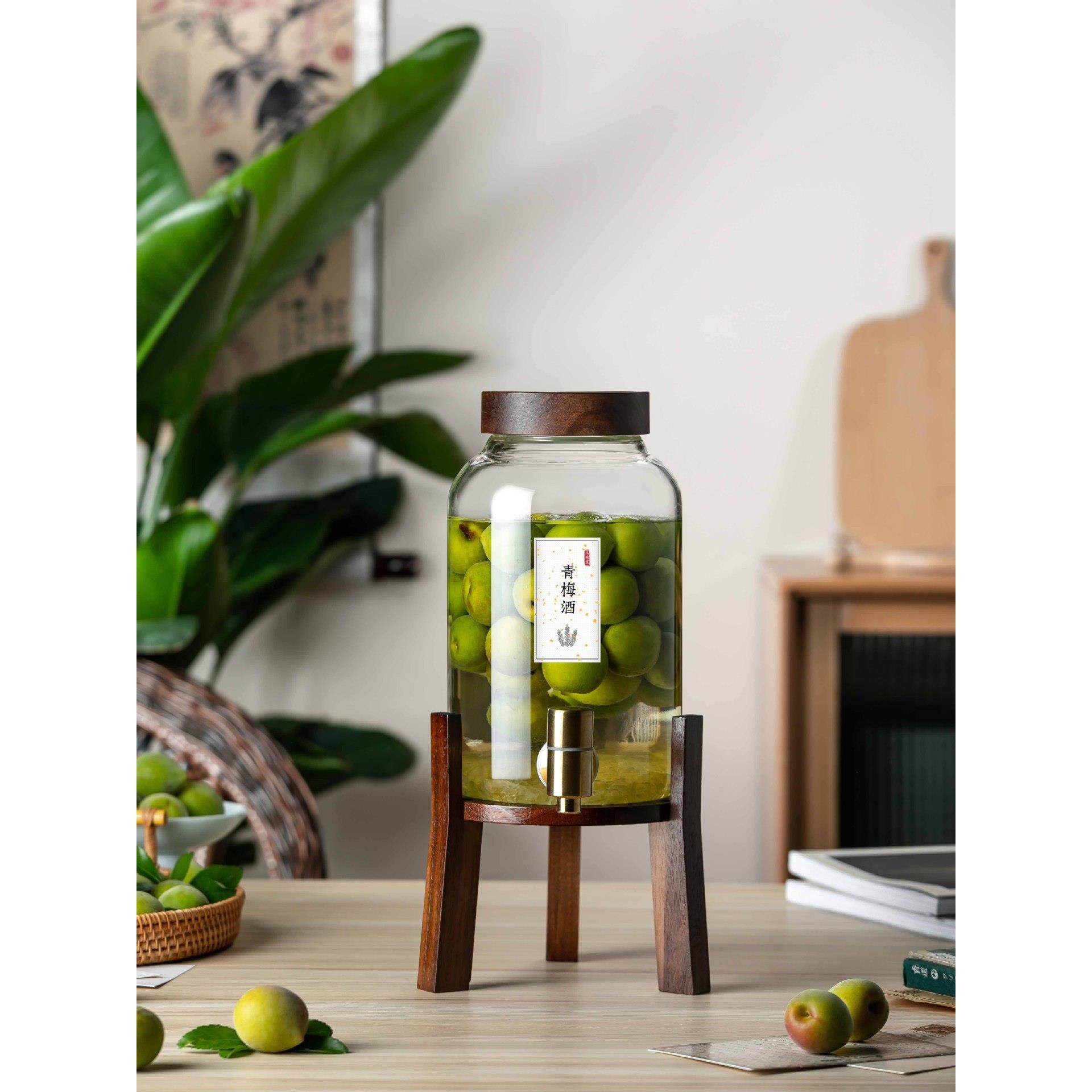 S588青梅泡酒玻璃瓶带龙头家用密封泡酒罐专用酿酒瓶果酒空瓶酒坛,家居饰品,储物罐,淘宝优惠券,粉丝福利购,淘宝优惠卷