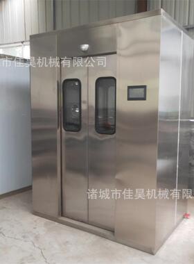 无尘车间风淋室洁净室货淋室304不锈钢感应风淋门设备双人双吹