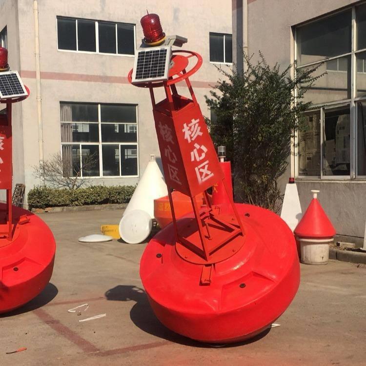 水上警示浮标浮体航道警戒海上警示浮标锥形塑料航标选装带警示灯