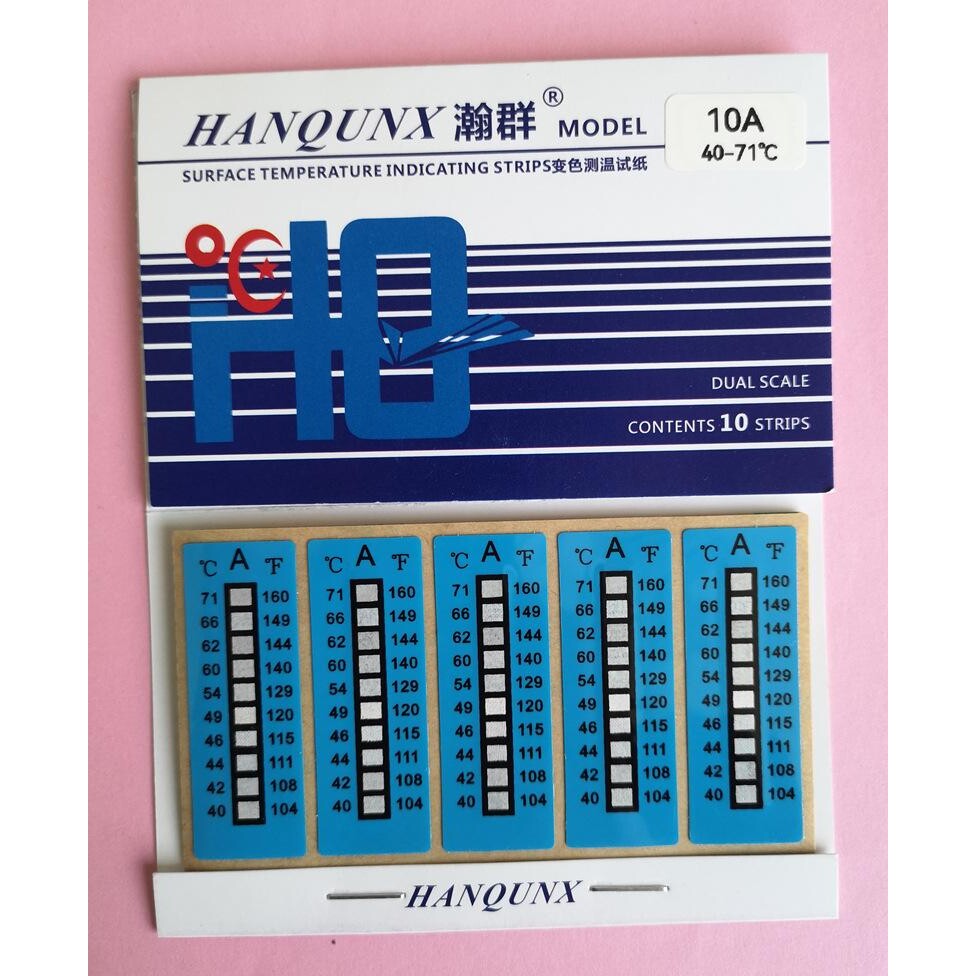 40-71度变色测温纸HWDJ-10A热敏试纸变色温度标签示温纸感温贴