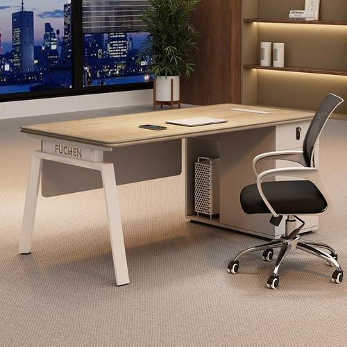 铝合金包边老板桌办公桌单人办公桌子财务桌经理桌椅大班台