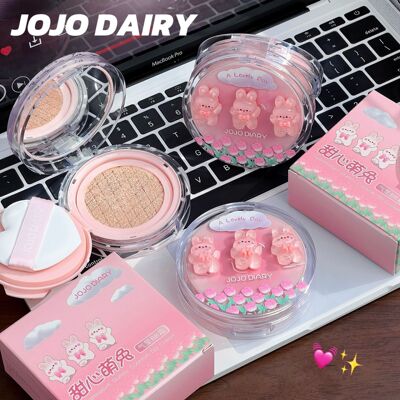 新款 JOJODIARY甜心萌兔BB霜轻薄水润服帖显白自然持妆学生气垫霜