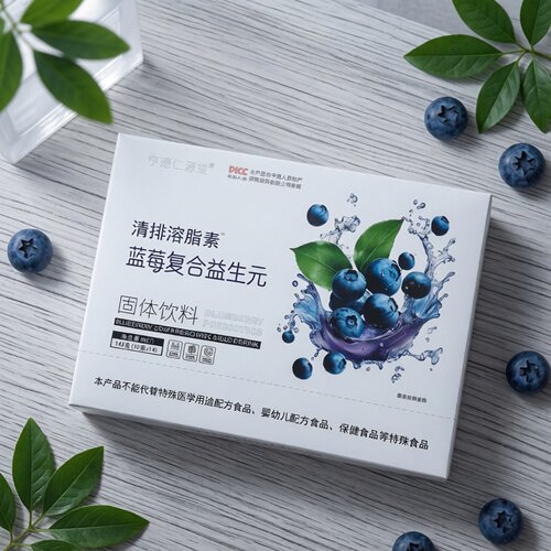 【拍1发2盒】亨德仁源堂清排溶脂素蓝莓复合益生元饮料14袋/盒