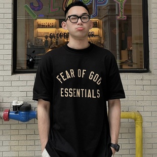 FSYZ 休闲情侣短袖 ESSENTIALS复线美式 男士 T恤 小众潮牌夏季 FOG