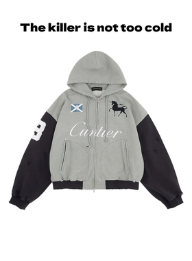 Grailz Project GR小众潮牌美式高街破坏拉链开衫外套连帽卫衣男