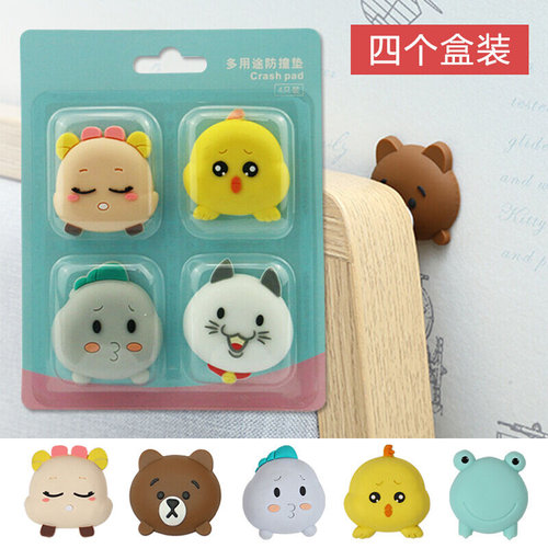 希偌门把手防撞静音垫墙面防碰撞垫马桶盖橡胶垫卡通防震垫硅胶防