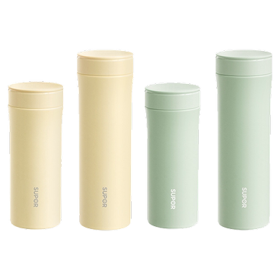 苏泊尔手绘插画304不锈钢送杯套