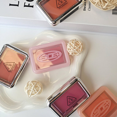 3CE 单色腮红 MONO PINK/NUDE PEACH 裸妆持久显色自然提气色