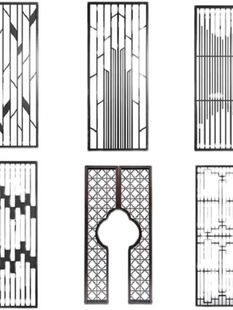 新新中式 不锈钢屏风隔断轻奢镂空格栅玄关简约现代客厅金属花格促