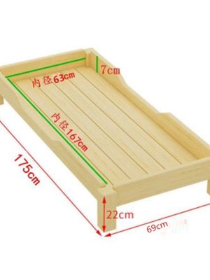 新幼儿园加粗加高专用床托管班小学生午睡床儿童全实木质叠叠床促