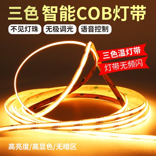 三色变光24v低压cob灯带
