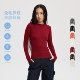 t恤女秋冬季 修身 红色内搭打底衫 oneup兔毛保暖圆领长袖 针织衫 上衣