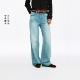 oneup莱赛尔浅蓝色牛仔裤 子 宽松直筒休闲裤 女春秋季 小个子长裤
