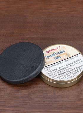 oneleather一皮便携醒草盘小圆盘双层牛皮烟斗专用配件随身实用款