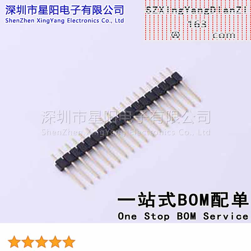 CS-1109-1X18 (14.0) (5Pcs)PH2.54 180度1x18P L14.0平8.5凹3.0