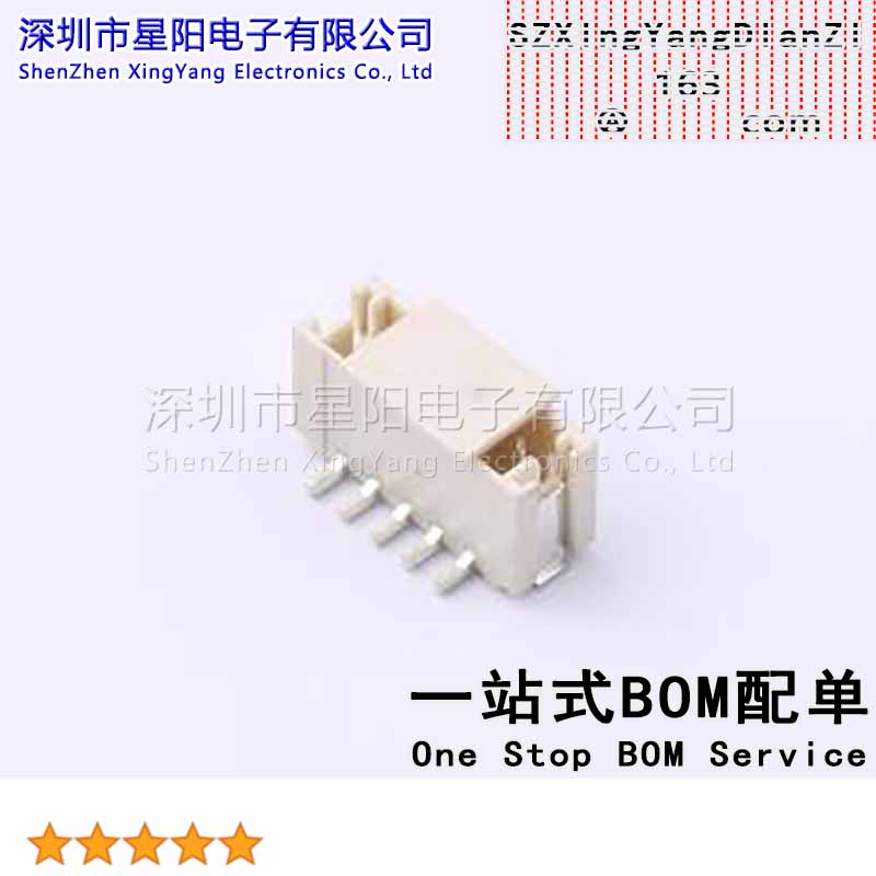 AFC15-S05CCA-00 (5Pcs)ZH 1.5mm 1x5P立贴 参考系列ZH间距1.5mm