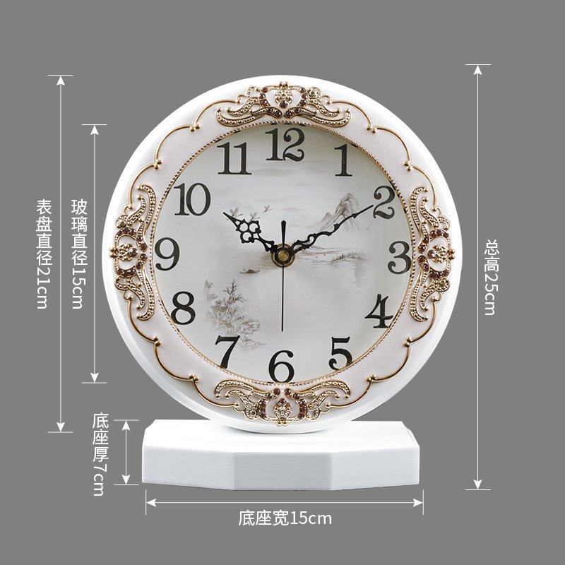 2025新款简约客厅桌面座钟台钟家用卧室静音钟表创意美式摆件摆钟,家居饰品,座钟,淘宝优惠券,粉丝福利购,淘宝优惠卷