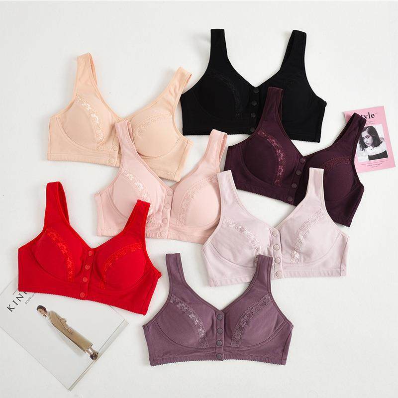 新款无钢圈加大码前扣妈妈内衣中老年文胸蕾丝边背心瑜伽孕妇胸罩,女士内衣/男士内衣/家居服,文胸,淘宝优惠券,粉丝福利购,淘宝优惠卷