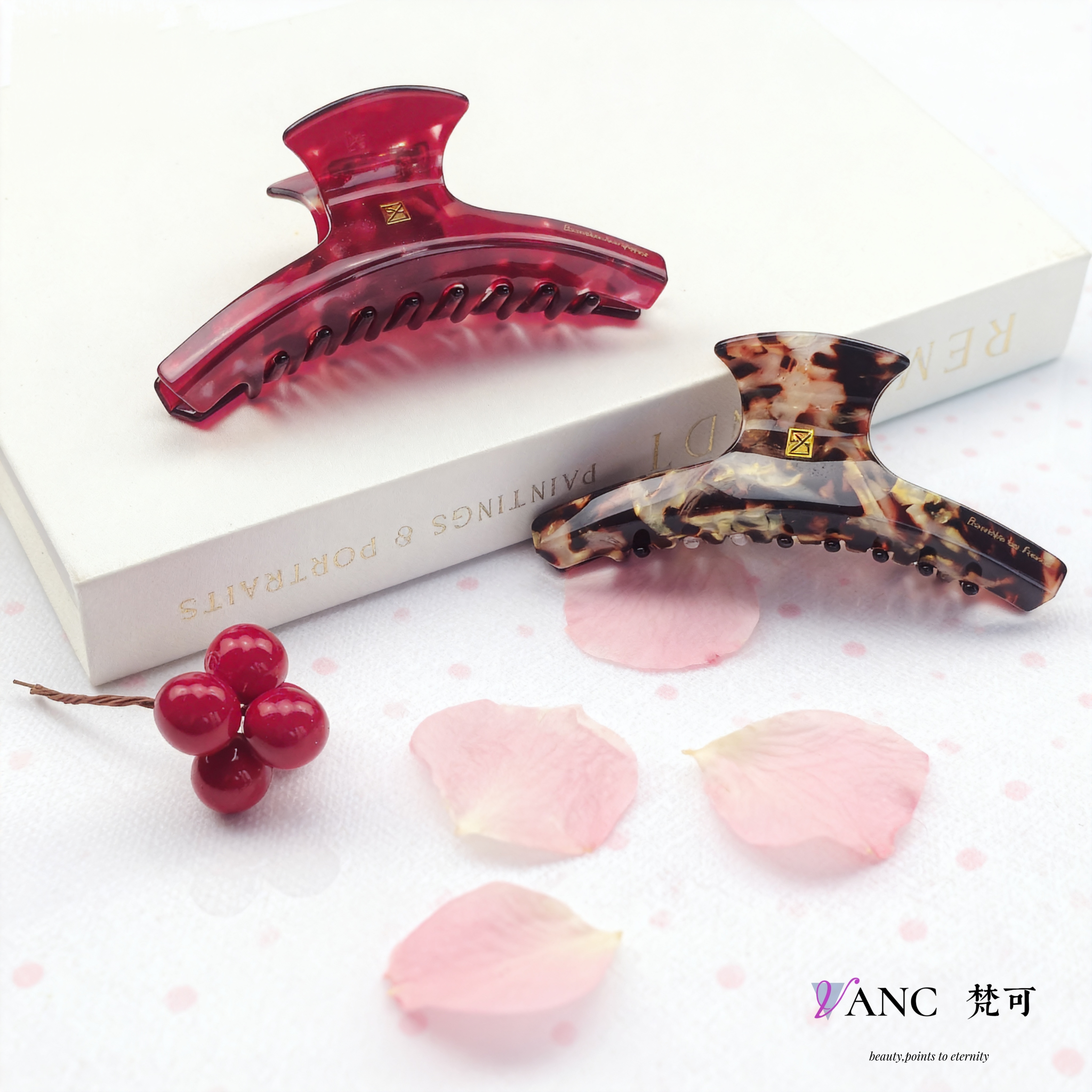 法式复古醋酸弧形抓夹慵懒风百搭