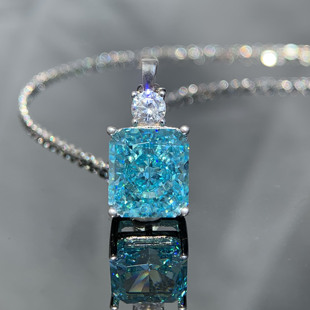 精工厚镀18K金不掉色雷迪恩冰花切吊坠耳饰香水瓶耳钉培育高碳钻