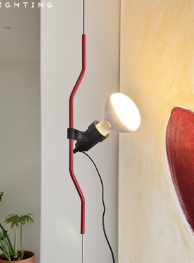 意大利Parentesi设计师中古悬浮落地灯包豪斯客厅沙发床头阅读灯