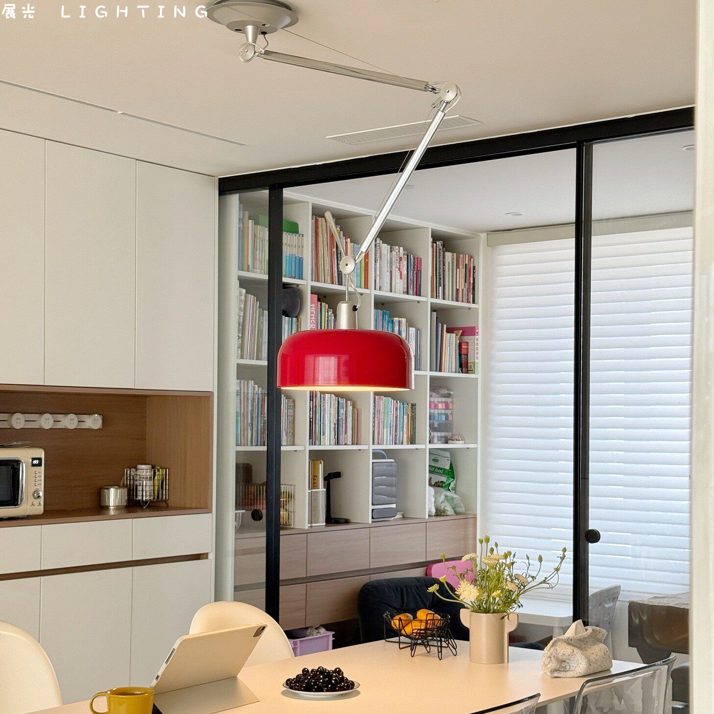 孟菲斯Tolomeo摇臂吊灯可移位极简工业风餐厅灯折叠设计师灯具